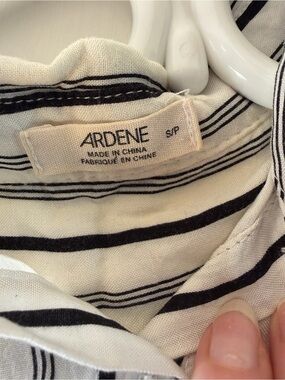 Ardene Black & Ivory Striped Blouse